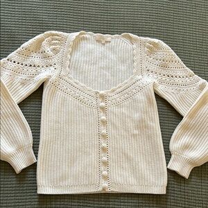 Women's Ivory Knit Sweater